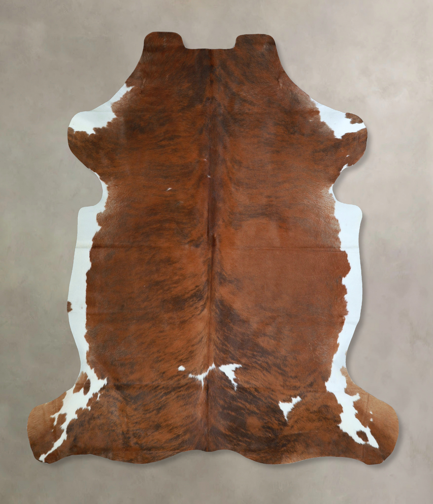 Tricolor X-Large European Cowhide Rug 7'3"H x 6'8"W #A41644 by Hudson Hides