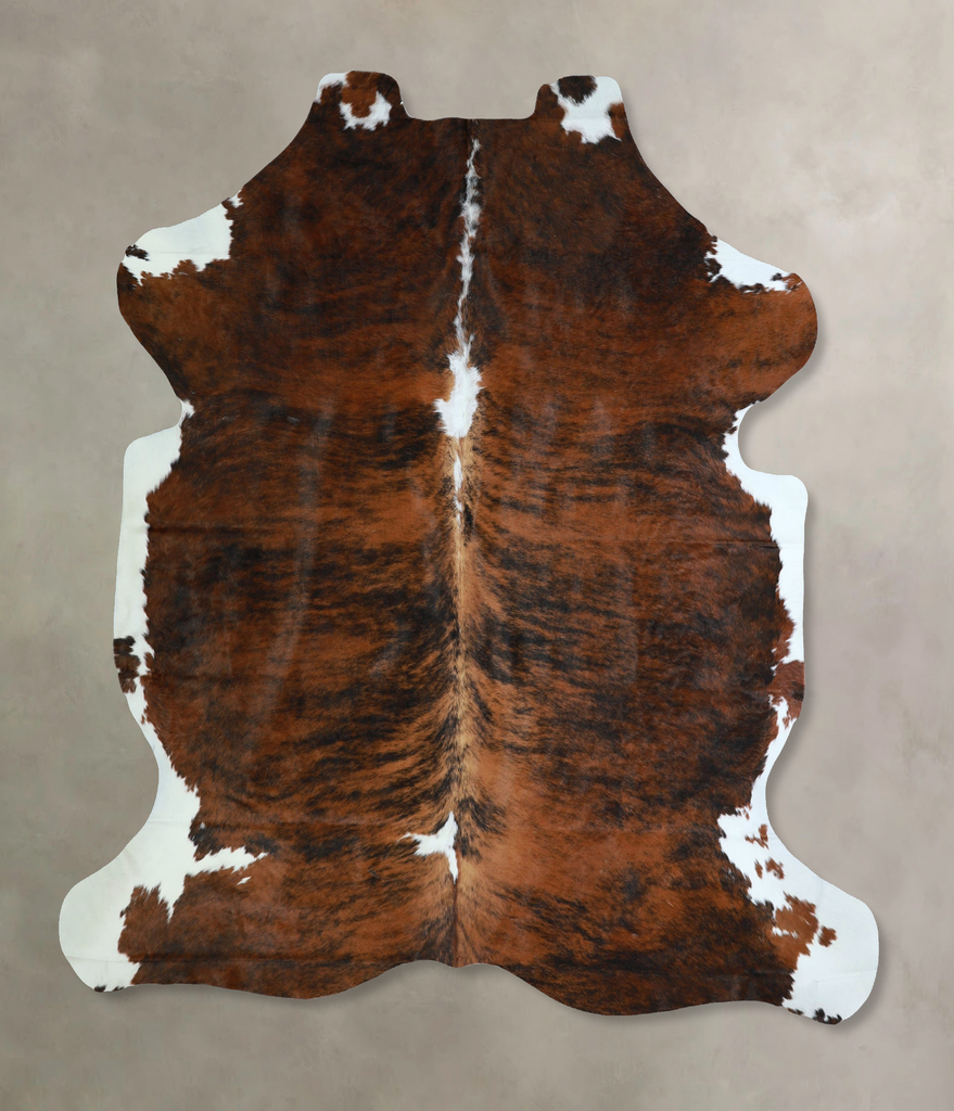 Tricolor X-Large European Cowhide Rug 7'1"H x 6'5"W #A41645 by Hudson Hides