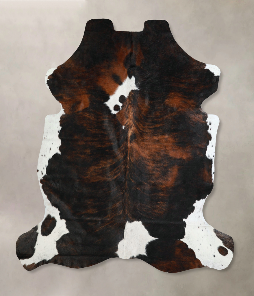 Tricolor X-Large European Cowhide Rug 6'11"H x 6'6"W #A41648 by Hudson Hides