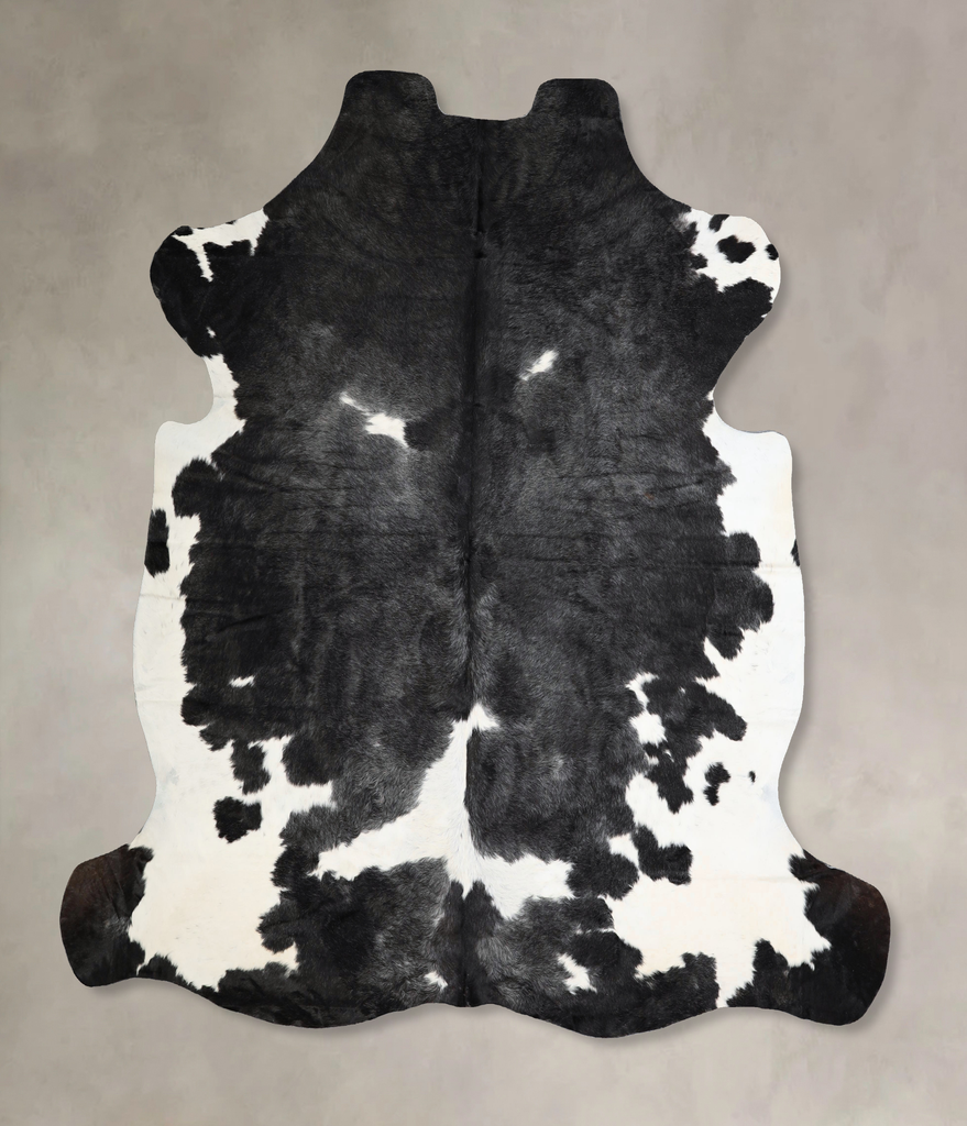 Black and White X-Large Brazilian Cowhide Rug 6'10"H x 7'0"W #A41652 by Hudson Hides