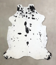 Black and White X-Large Brazilian Cowhide Rug 7'4"H x 6'1"W #A41653 by Hudson Hides