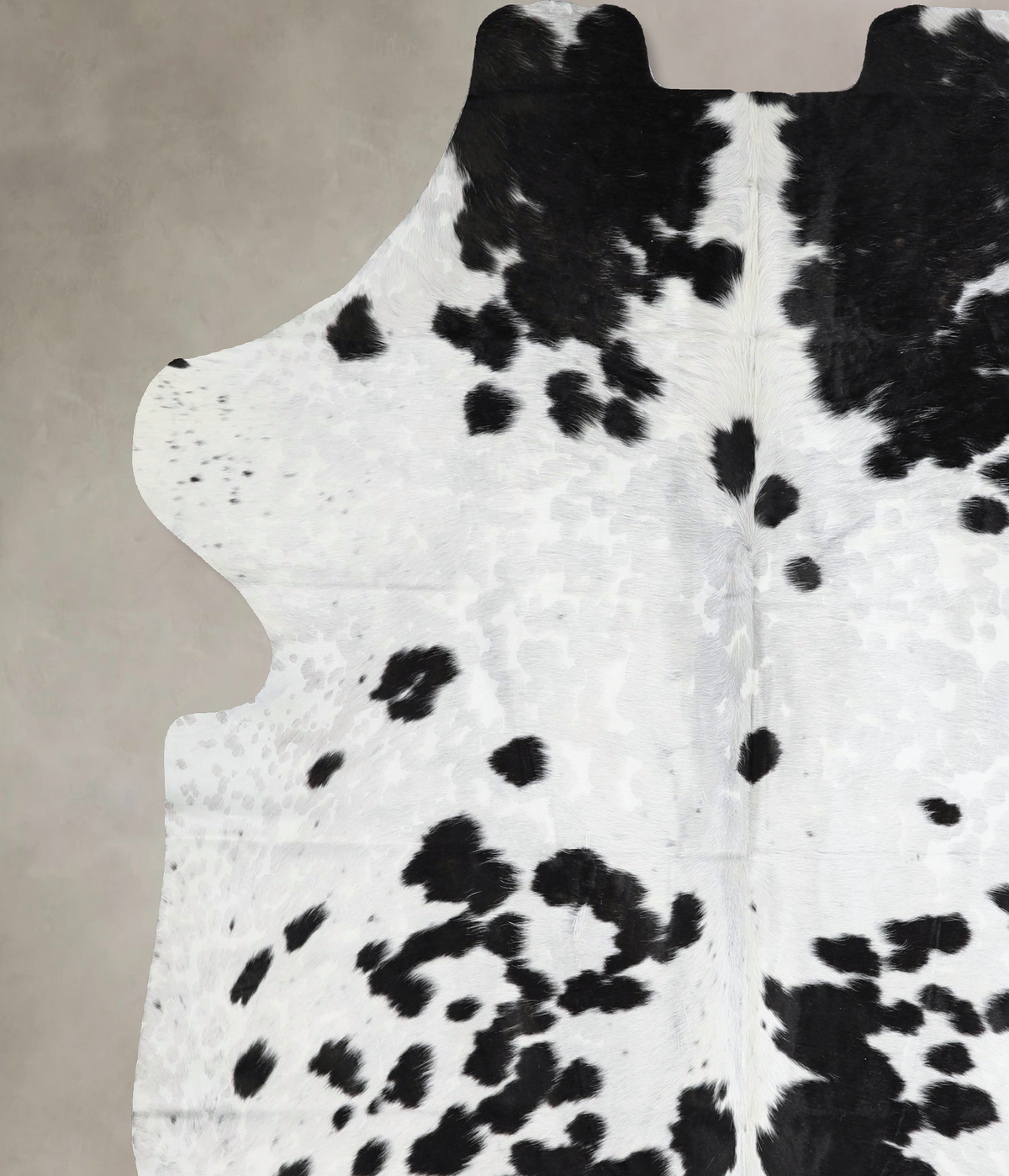 Black and White X-Large Brazilian Cowhide Rug 7'1"H x 6'6"W #A41654 by Hudson Hides