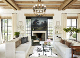 Black and White X-Large Brazilian Cowhide Rug 7'1"H x 6'6"W #A41654 by Hudson Hides