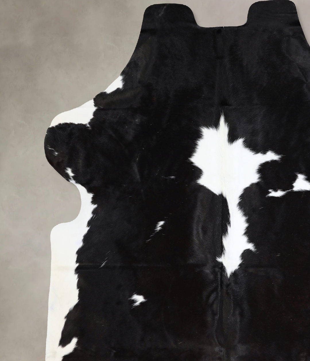 Black and White X-Large Brazilian Cowhide Rug 7'2"H x 6'2"W #A41655 by