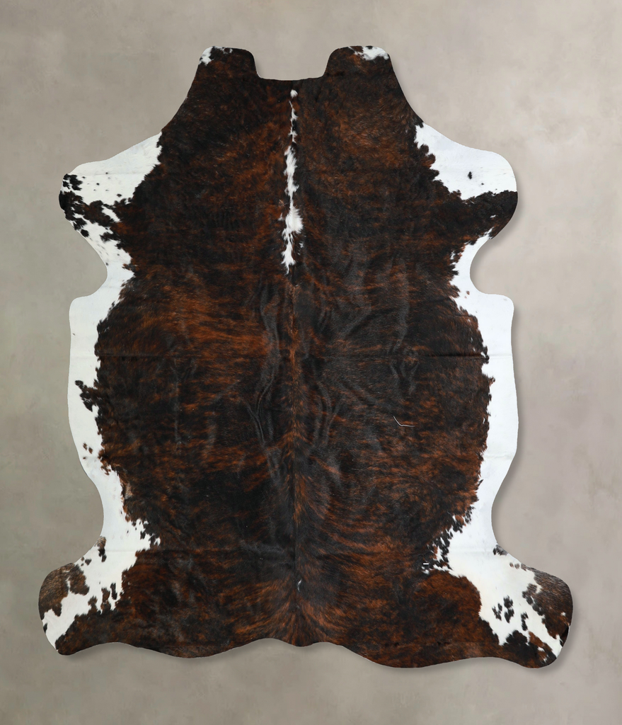 Tricolor X-Large European Cowhide Rug 6'10"H x 6'6"W #A41657 by Hudson Hides