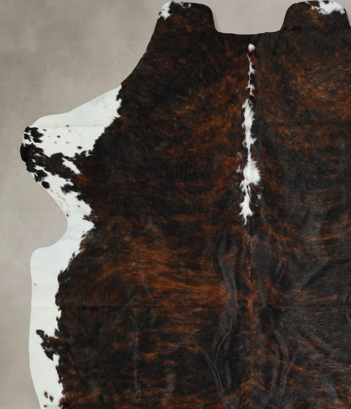 Tricolor X-Large European Cowhide Rug 6'10"H x 6'6"W #A41657 by Hudson Hides