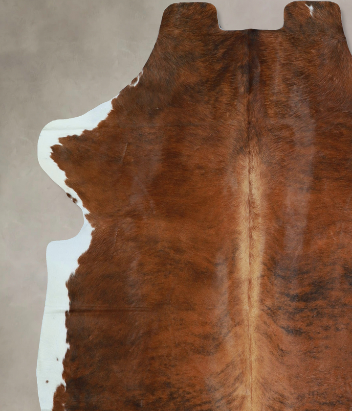 Tricolor X-Large European Cowhide Rug 7'2"H x 6'11"W #A41659 by Hudson Hides