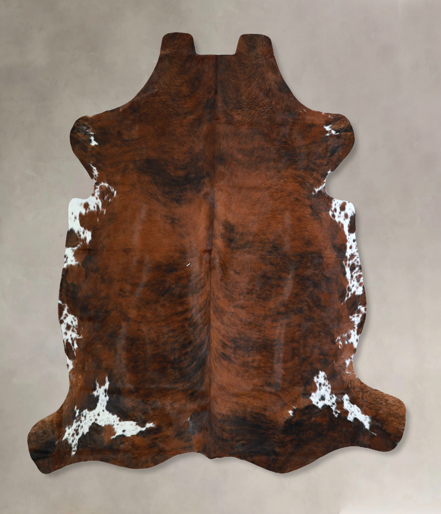 Tricolor X-Large European Cowhide Rug 7'0"H x 6'9"W #A41664 by Hudson Hides