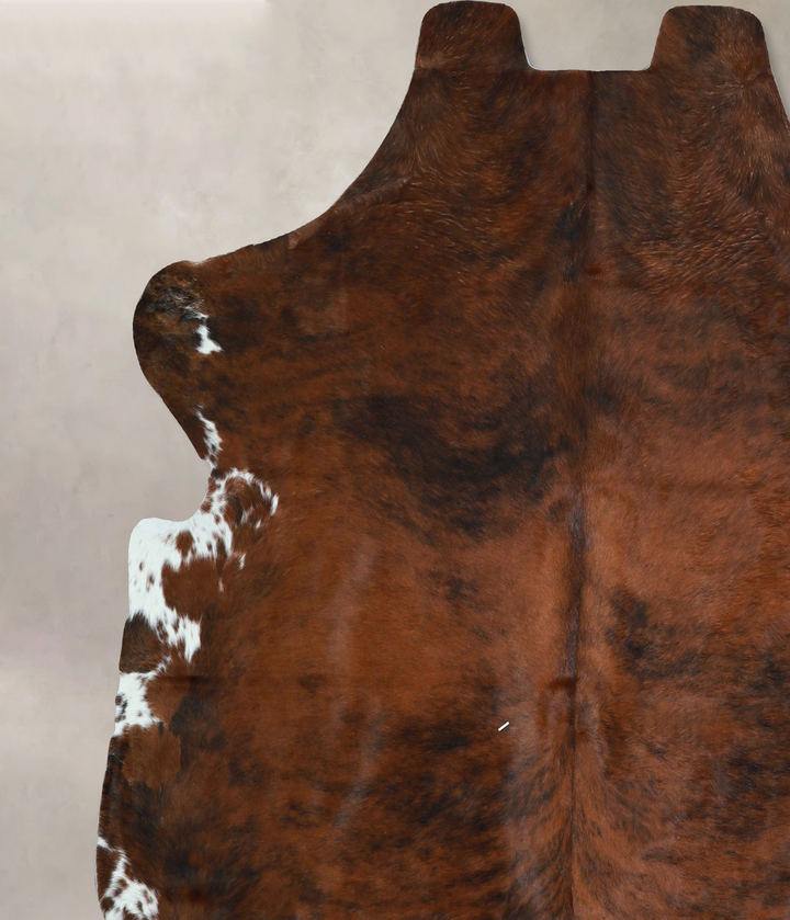 Tricolor X-Large European Cowhide Rug 7'0"H x 6'9"W #A41664 by Hudson Hides