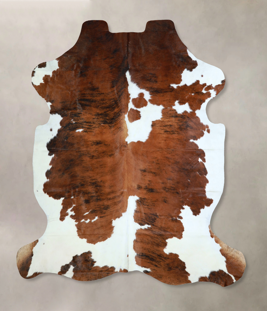 Tricolor X-Large European Cowhide Rug 7'3"H x 6'4"W #A41676 by Hudson Hides