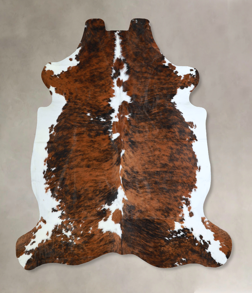 Tricolor X-Large European Cowhide Rug 6'11"H x 6'6"W #A41678 by Hudson Hides