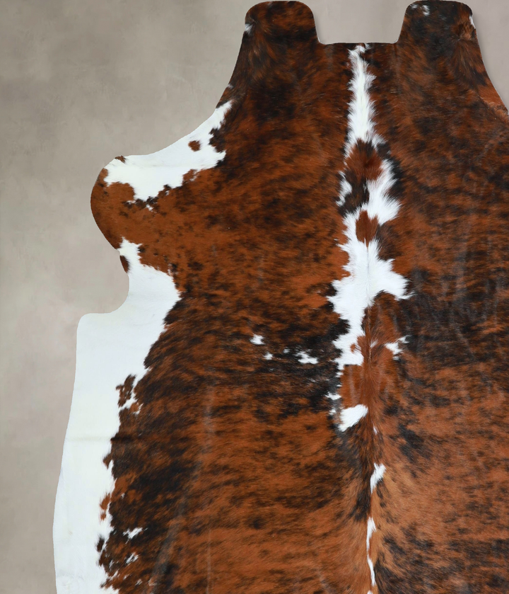 Tricolor X-Large European Cowhide Rug 6'11"H x 6'6"W #A41678 by Hudson Hides