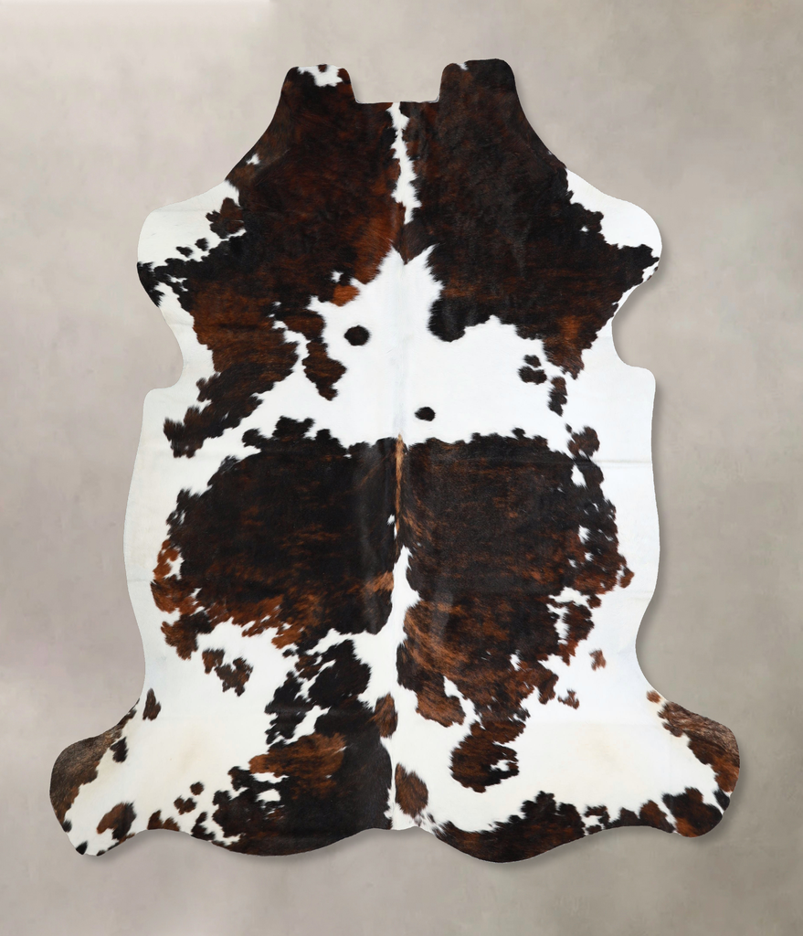 Tricolor X-Large European Cowhide Rug 6'5"H x 6'7"W #A41679 by Hudson Hides