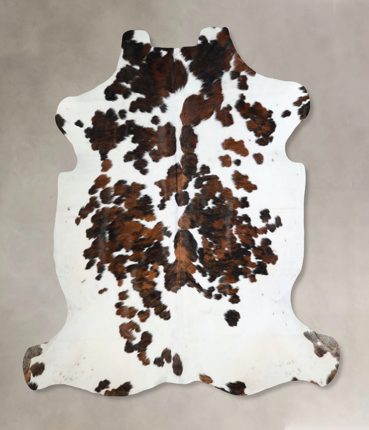 Tricolor X-Large European Cowhide Rug 6'5"H x 6'6"W #A41691 by Hudson Hides