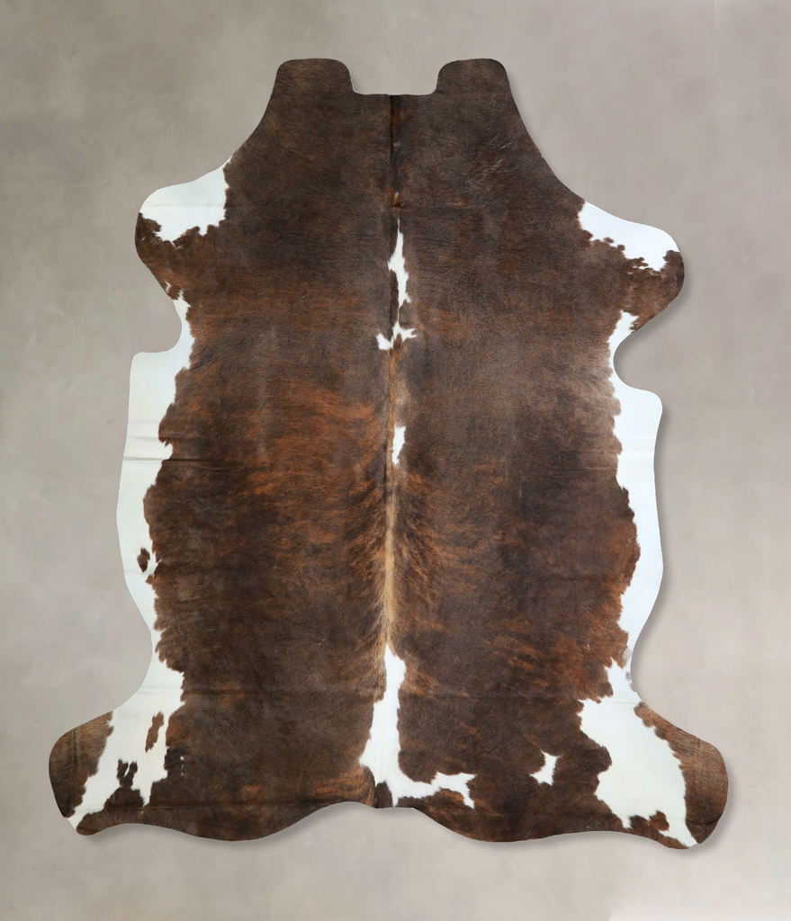 Tricolor X-Large European Cowhide Rug 7'5"H x 6'5"W #A41694 by Hudson Hides