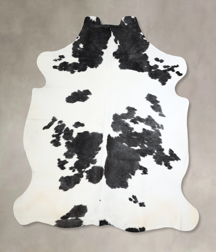Black and White X-Large Brazilian Cowhide Rug 7'7"H x 6'6"W #A41704 by Hudson Hides