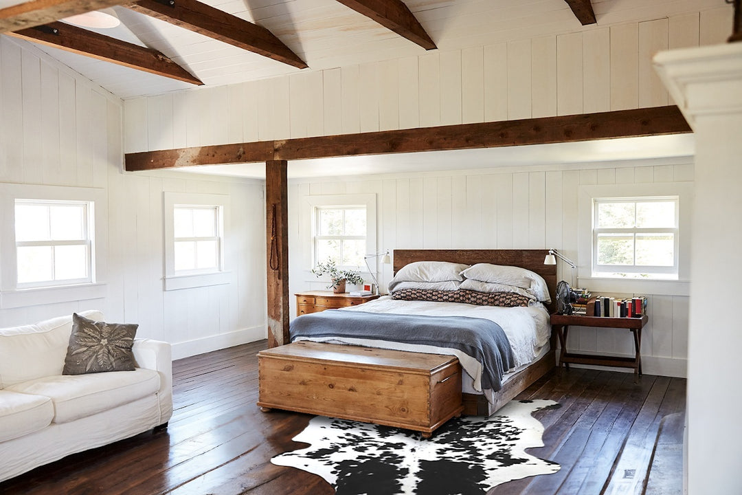 Tricolor XX-Large European Cowhide Rug 7'11"H x 6'10"W #A41705 by Huds