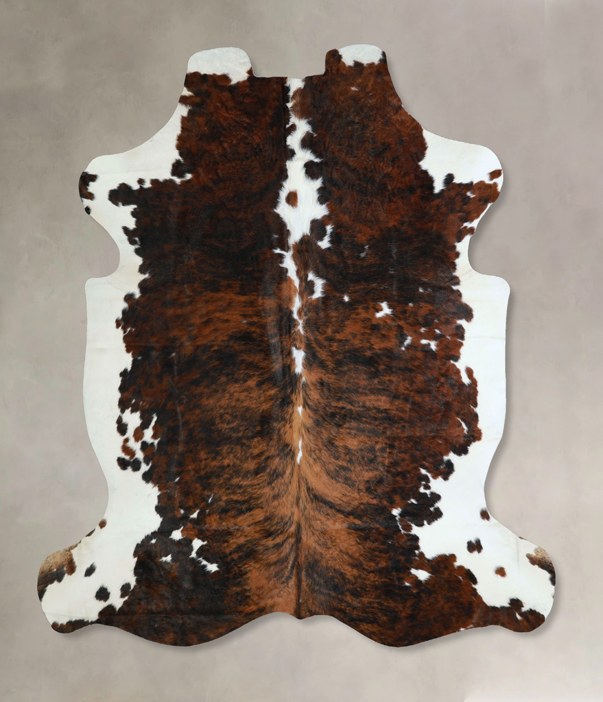 Tricolor X-Large European Cowhide Rug 7'4"H x 6'9"W #A41716 by Hudson Hides