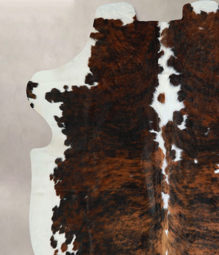 Tricolor X-Large European Cowhide Rug 7'4"H x 6'9"W #A41716 by Hudson Hides