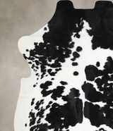 Black and White X-Large Brazilian Cowhide Rug 7'2"H x 6'8"W #A41732 by Hudson Hides
