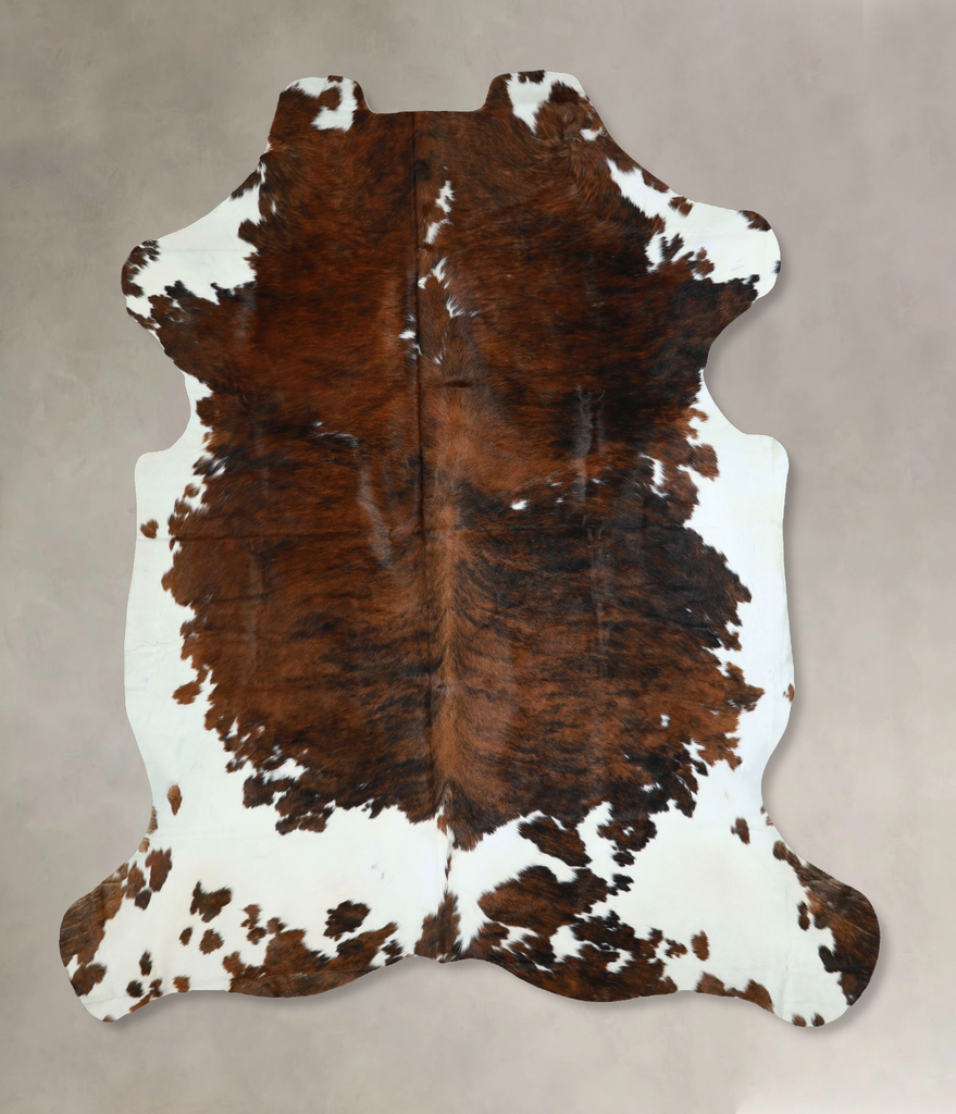 Tricolor X-Large European Cowhide Rug 7'5"H x 6'7"W #A41741 by Hudson Hides