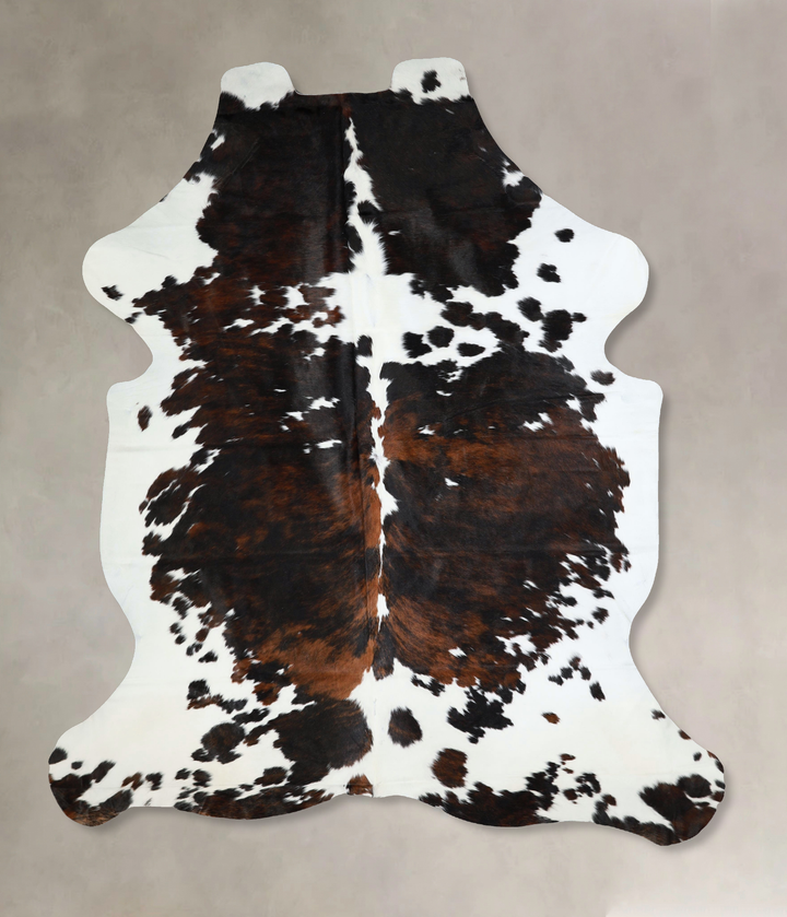Tricolor X-Large European Cowhide Rug 7'11"H x 6'3"W #A41743 by Hudson Hides