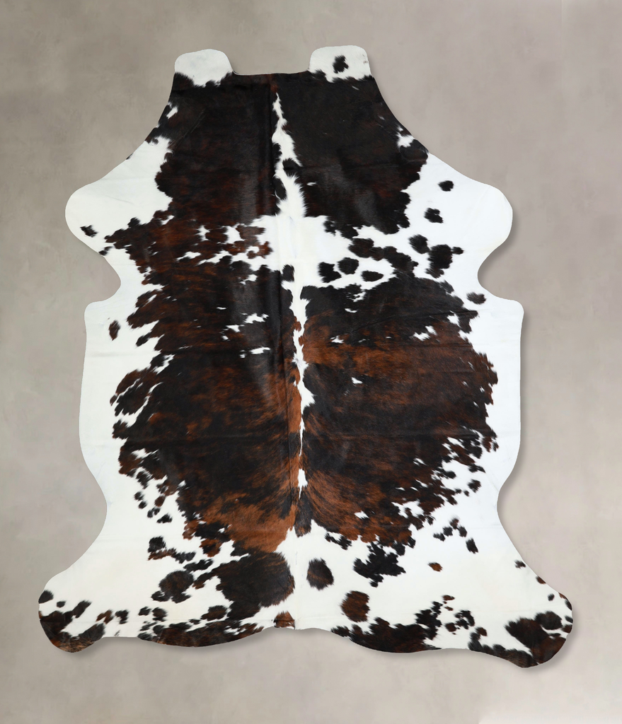 Tricolor X-Large European Cowhide Rug 7'11"H x 6'3"W #A41743 by Hudson Hides