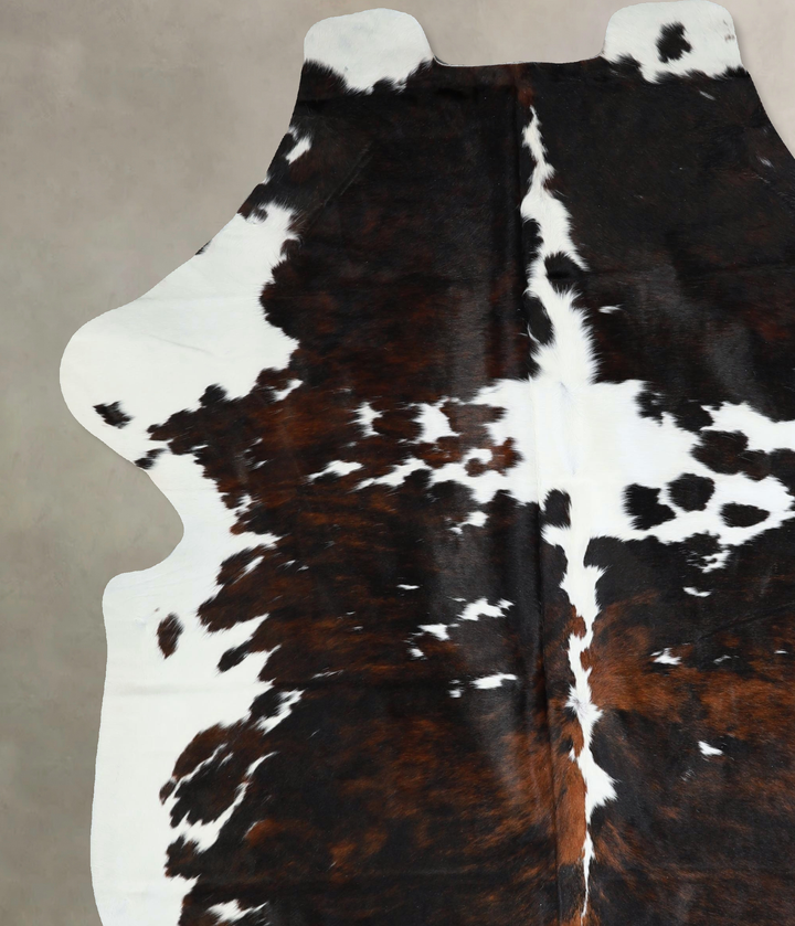 Tricolor X-Large European Cowhide Rug 7'11"H x 6'3"W #A41743 by Hudson Hides