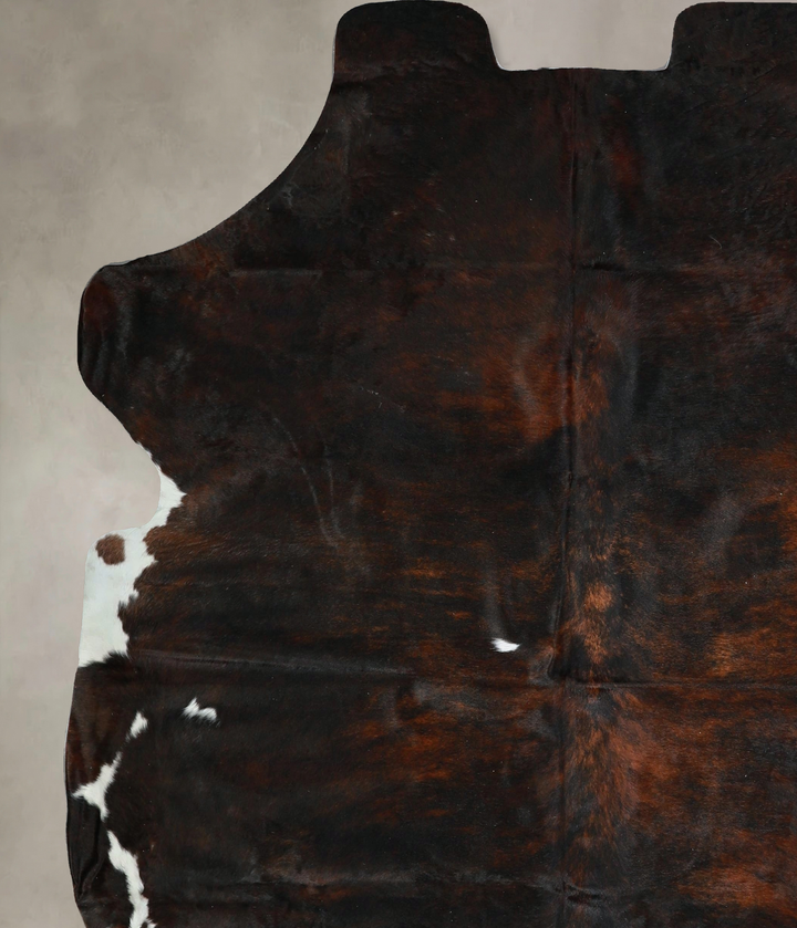 Tricolor X-Large European Cowhide Rug 7'0"H x 6'6"W #A41758 by Hudson Hides