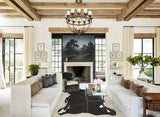Tricolor X-Large European Cowhide Rug 7'0"H x 6'6"W #A41758 by Hudson Hides