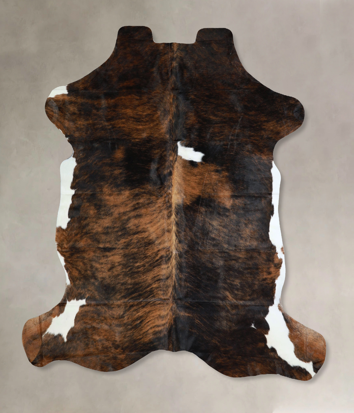 Tricolor X-Large European Cowhide Rug 7'0"H x 6'1"W #A41759 by Hudson Hides
