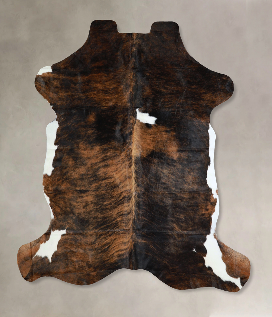 Tricolor X-Large European Cowhide Rug 7'0"H x 6'1"W #A41759 by Hudson Hides