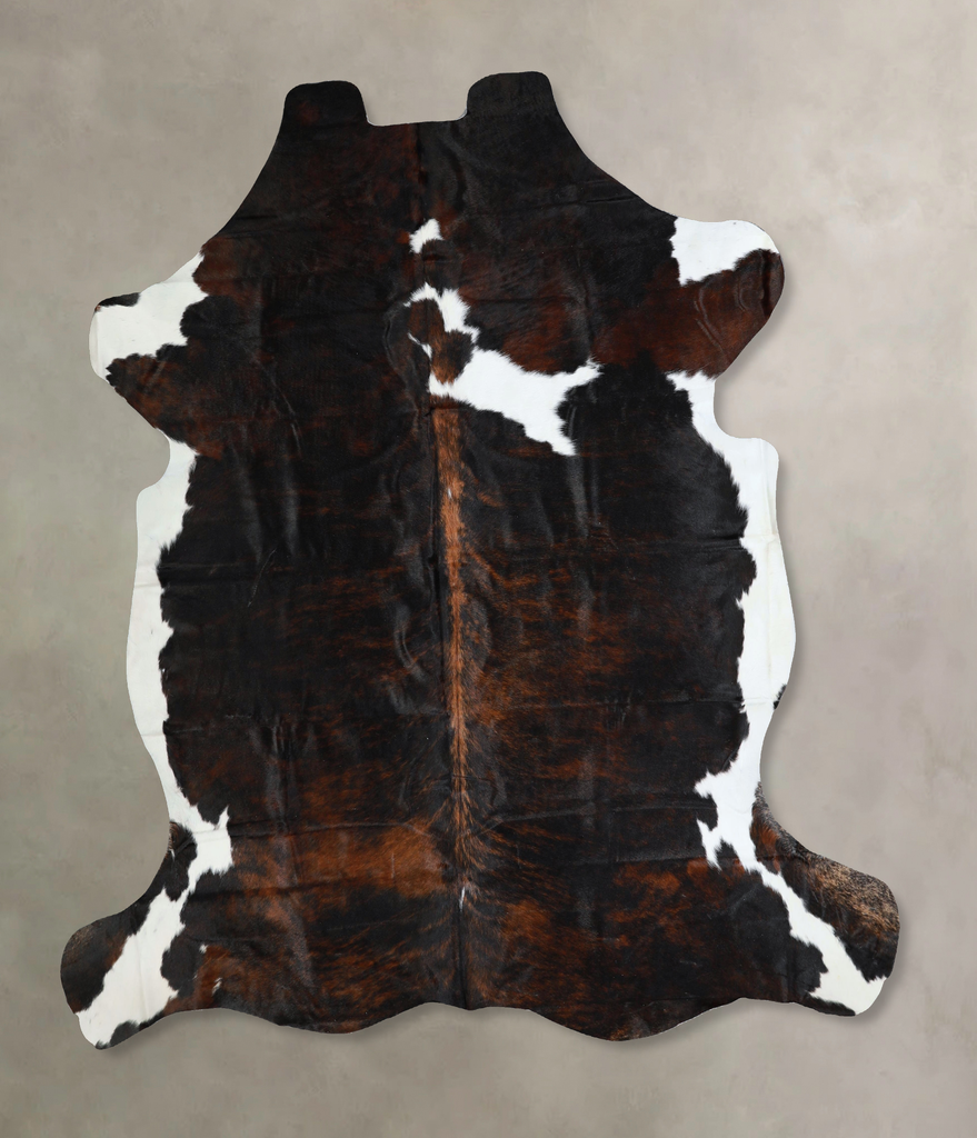 Tricolor X-Large European Cowhide Rug 6'11"H x 6'11"W #A41760 by Hudson Hides