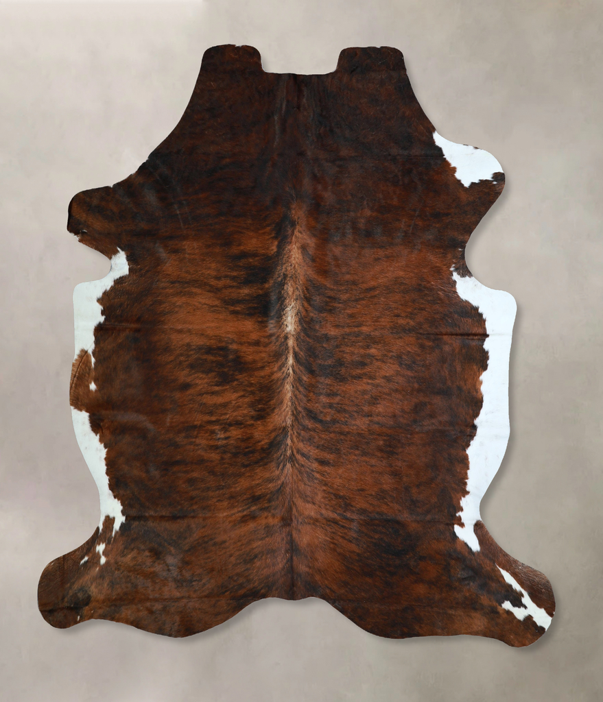 Tricolor X-Large European Cowhide Rug 7'4"H x 6'4"W #A41762 by Hudson Hides