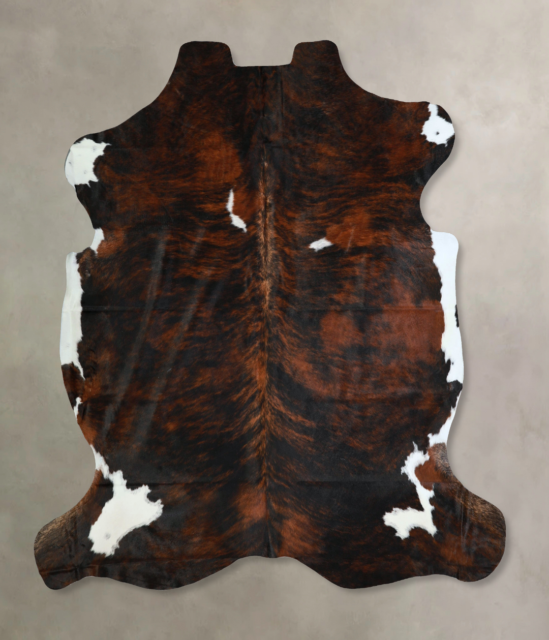 Tricolor X-Large European Cowhide Rug 7'2"H x 6'11"W #A41764 by Hudson