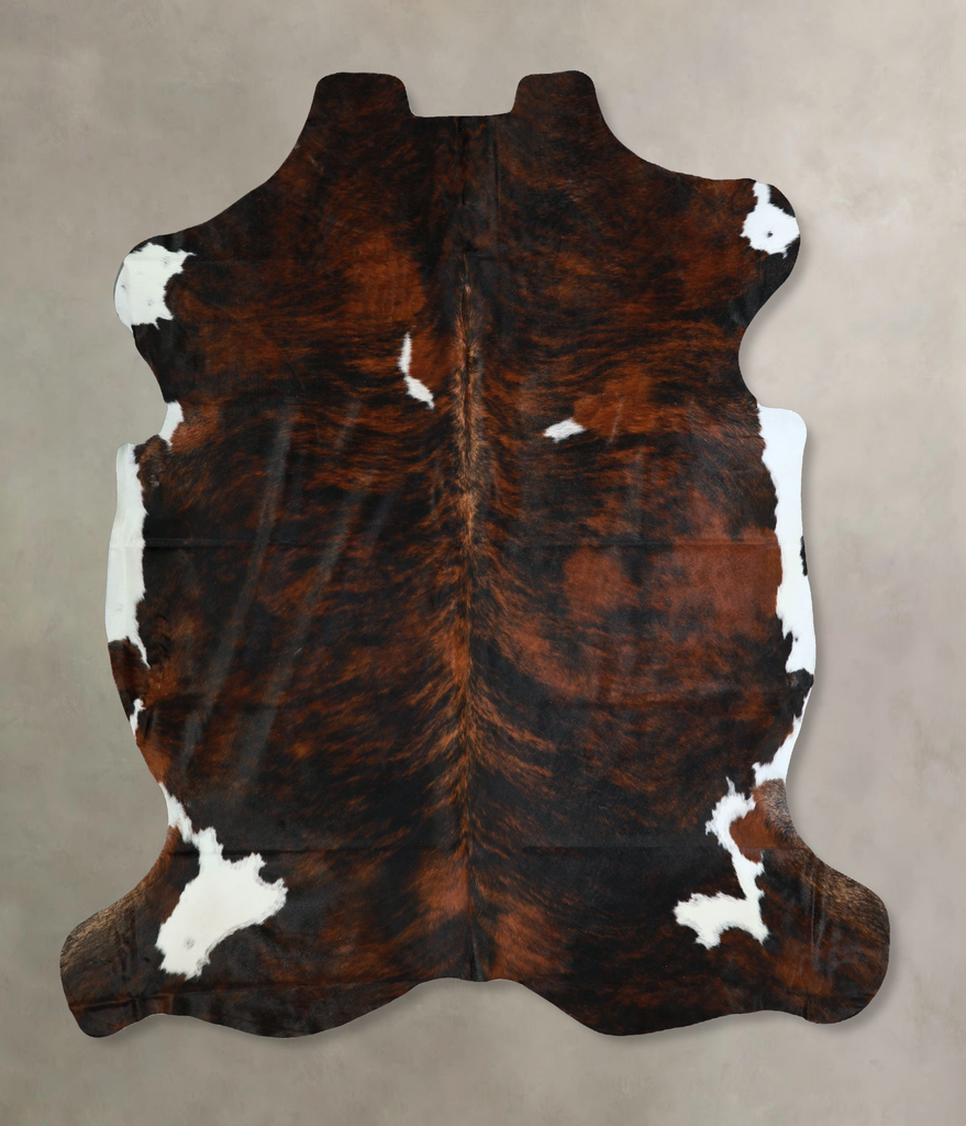 Tricolor X-Large European Cowhide Rug 7'2"H x 6'11"W #A41764 by Hudson Hides