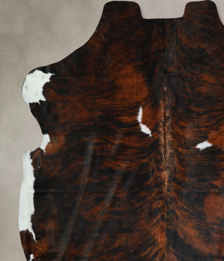 Tricolor X-Large European Cowhide Rug 7'2"H x 6'11"W #A41764 by Hudson Hides