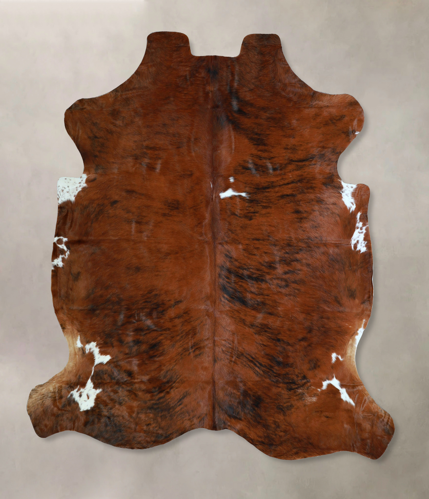 Tricolor X-Large European Cowhide Rug 7'2"H x 6'10"W #A41765 by Hudson Hides