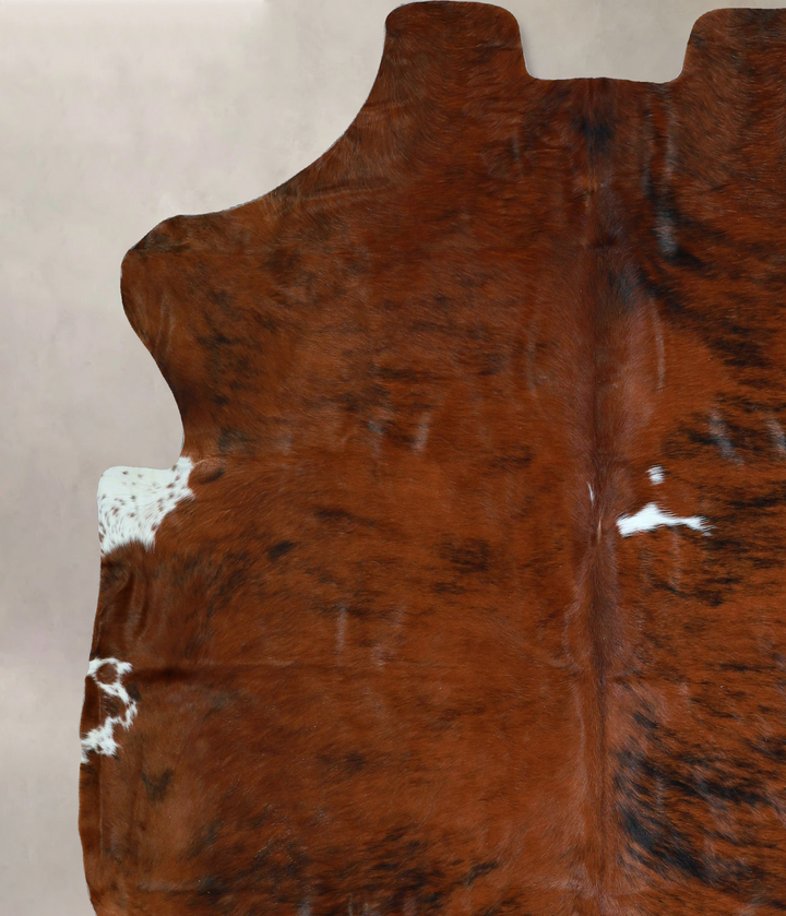 Tricolor X-Large European Cowhide Rug 7'2"H x 6'10"W #A41765 by Hudson Hides