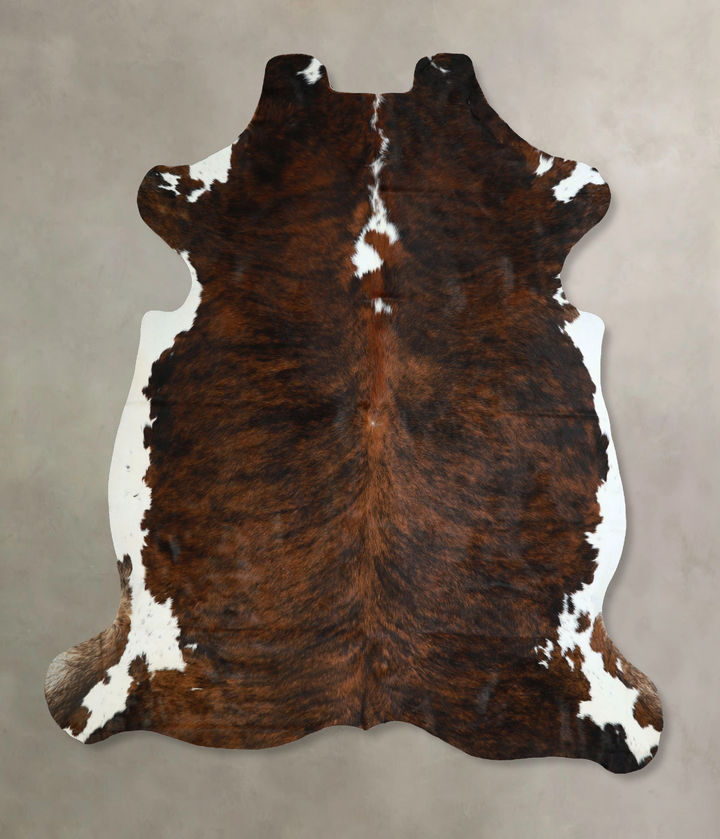 Tricolor X-Large European Cowhide Rug 7'2"H x 6'3"W #A41767 by Hudson Hides