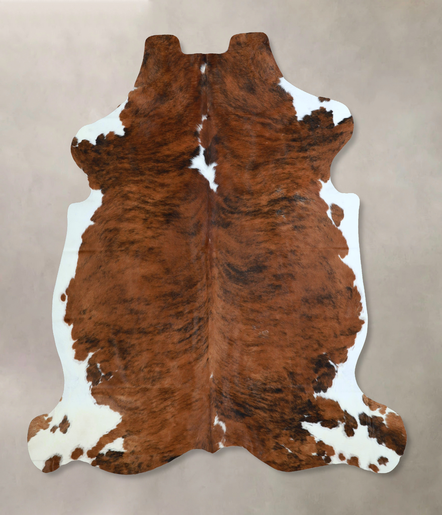 Tricolor X-Large European Cowhide Rug 6'11"H x 6'6"W #A41768 by Hudson Hides