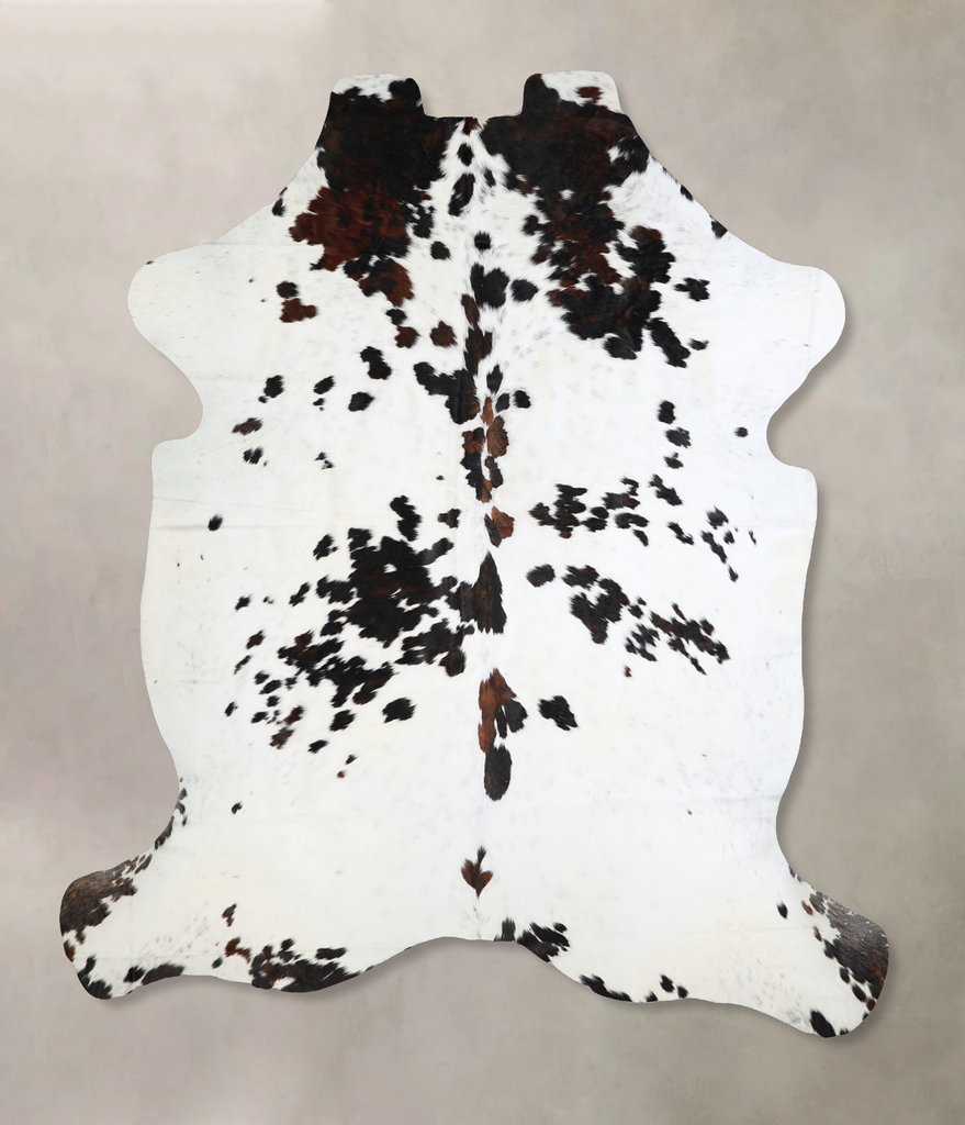 Tricolor XX-Large European Cowhide Rug 7'11"H x 7'0"W #A41772 by Hudson Hides