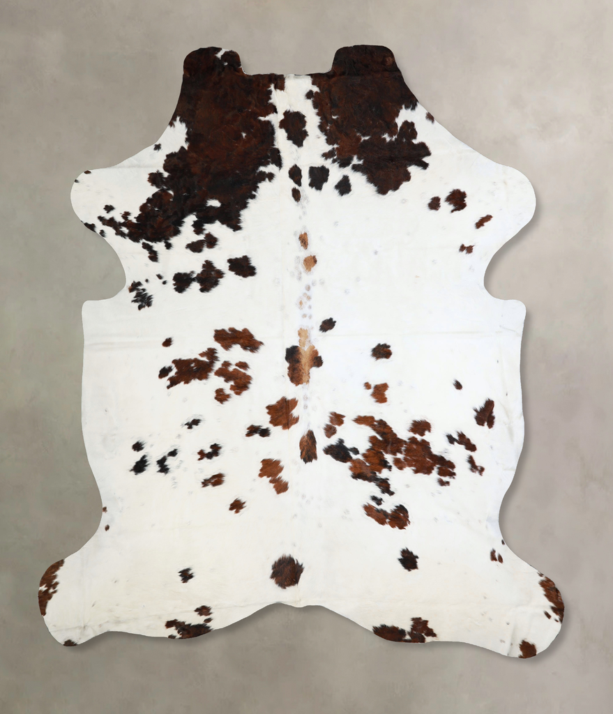 Tricolor XX-Large European Cowhide Rug 8'4"H x 7'1"W #A41775 by Hudson Hides