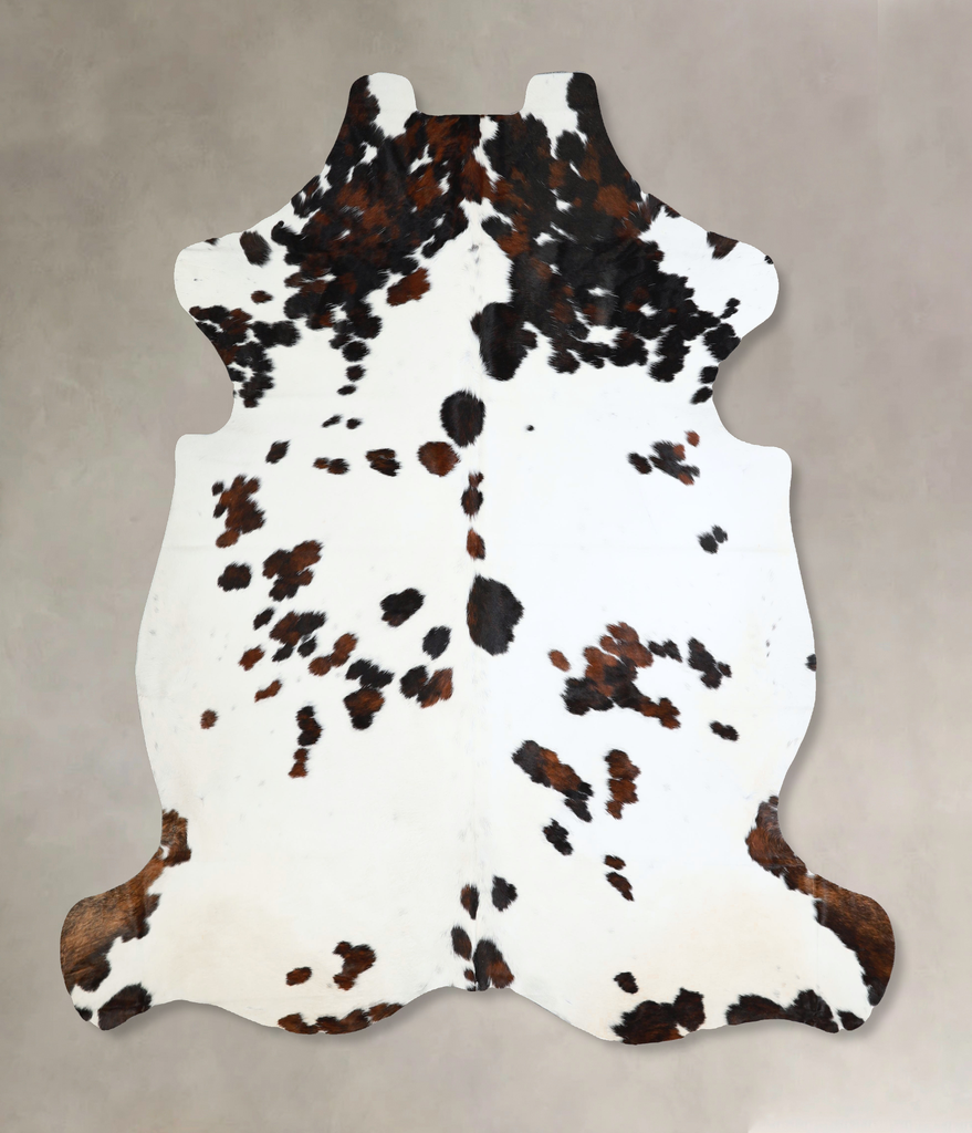 Tricolor XX-Large European Cowhide Rug 7'5"H x 7'0"W #A41782 by Hudson Hides