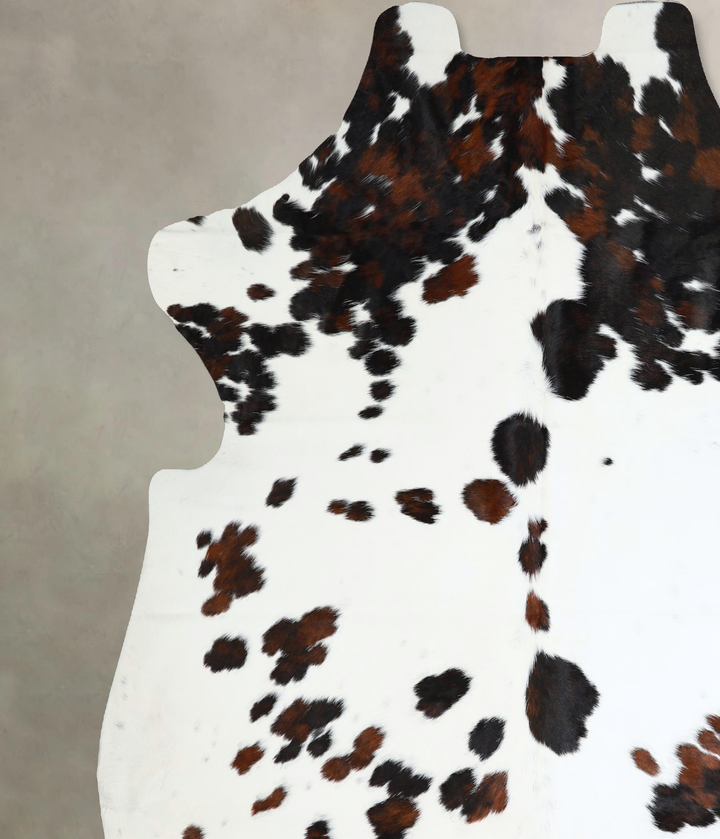Tricolor XX-Large European Cowhide Rug 7'5"H x 7'0"W #A41782 by Hudson Hides