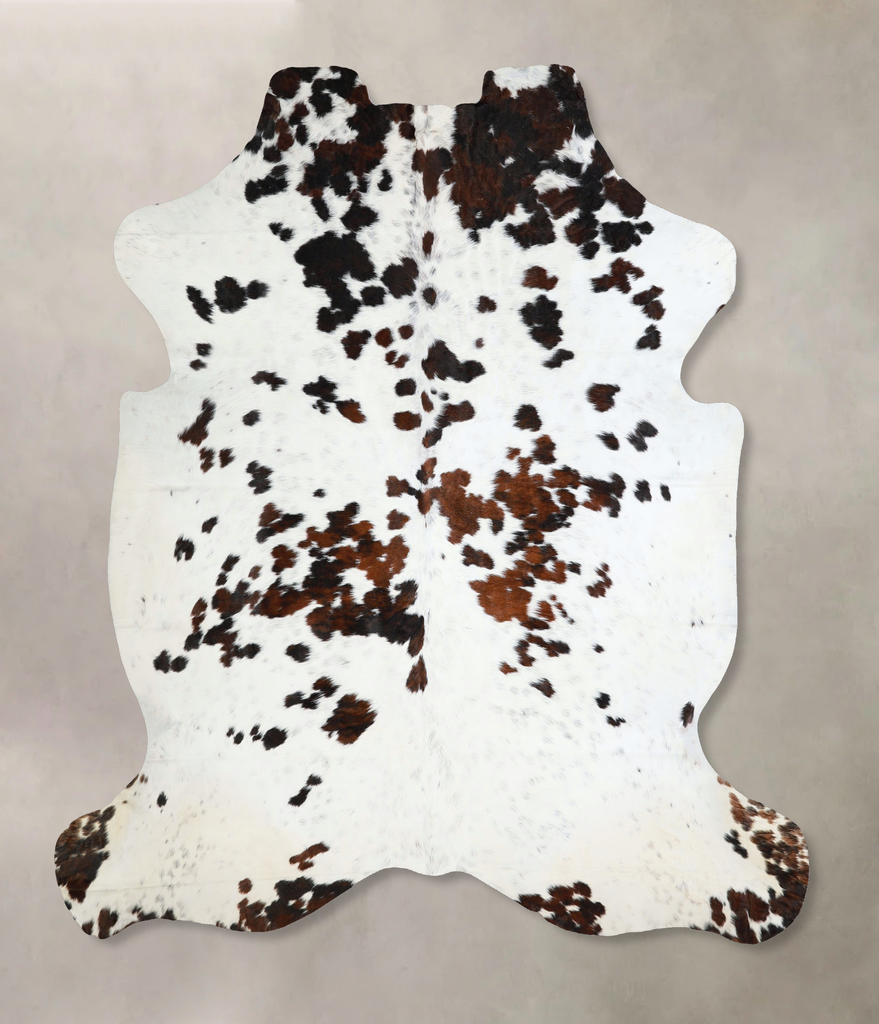Tricolor X-Large European Cowhide Rug 7'3"H x 6'8"W #A41784 by Hudson Hides