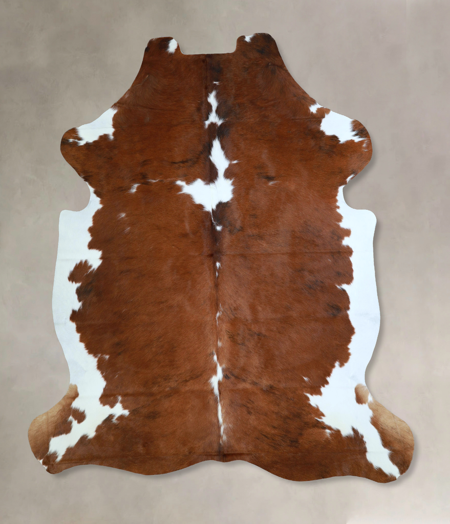 Tricolor X-Large European Cowhide Rug 7'5"H x 6'3"W #A41789 by Hudson Hides