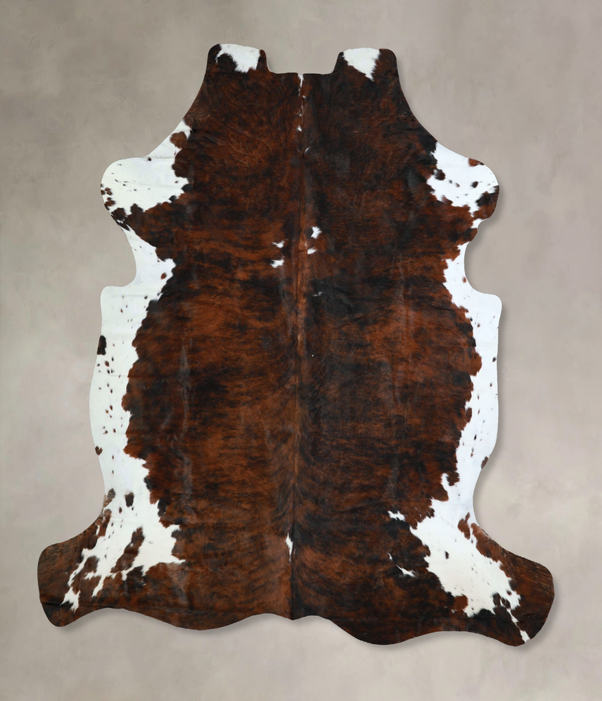 Tricolor X-Large European Cowhide Rug 6'11"H x 6'7"W #A41796 by Hudson Hides