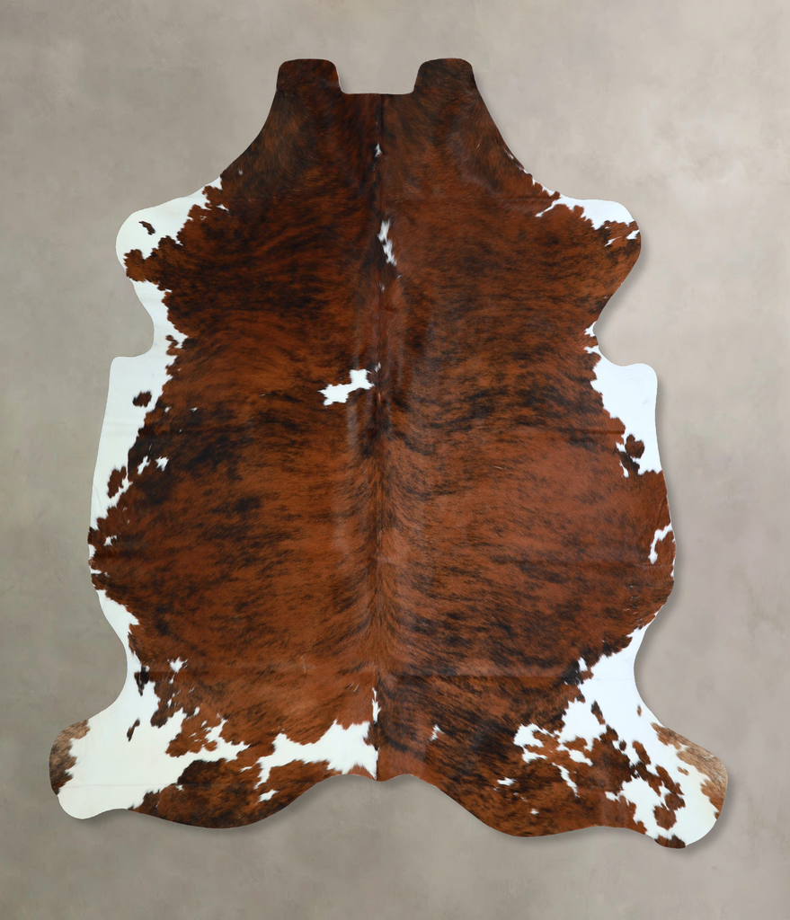 Tricolor X-Large European Cowhide Rug 7'2"H x 6'7"W #A41799 by Hudson Hides