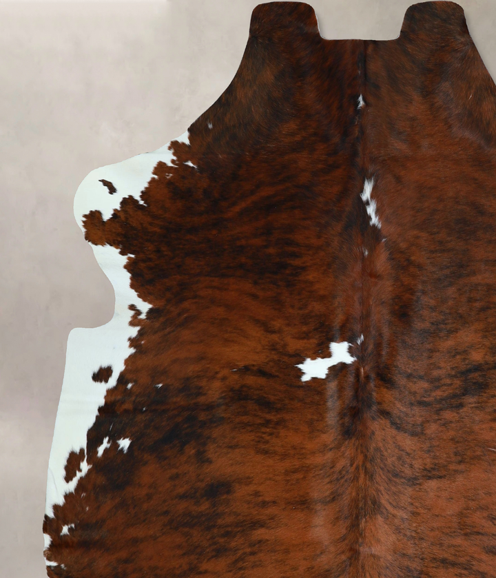 Tricolor X-Large European Cowhide Rug 7'2"H x 6'7"W #A41799 by Hudson Hides